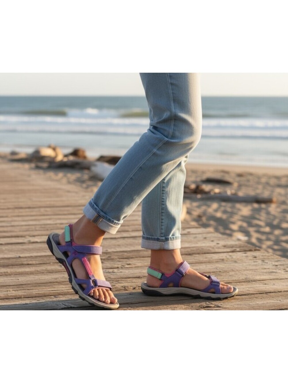 Merrell Enoki Convertible Women's Sz 8 Hiking Water Sandals Purple Pink Outdoor